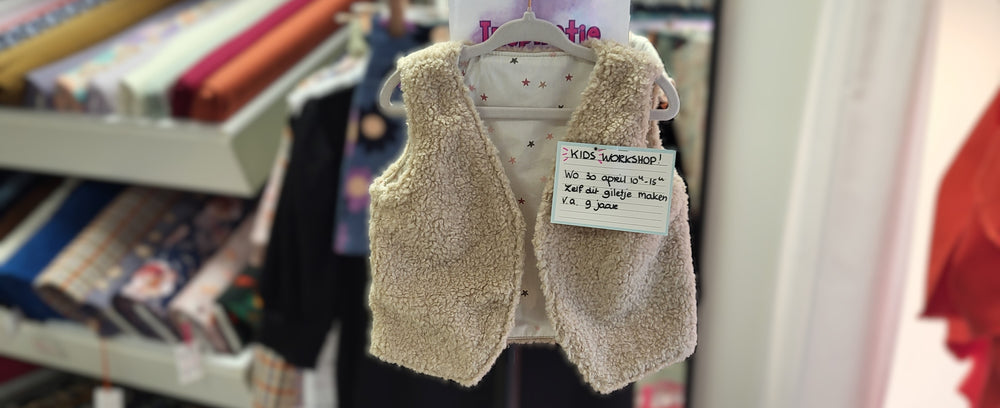 Kinder giletje van teddystof