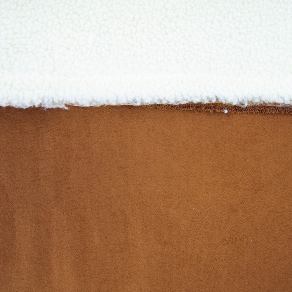Suede teddy stof, camelkleur, Katia Fabrics