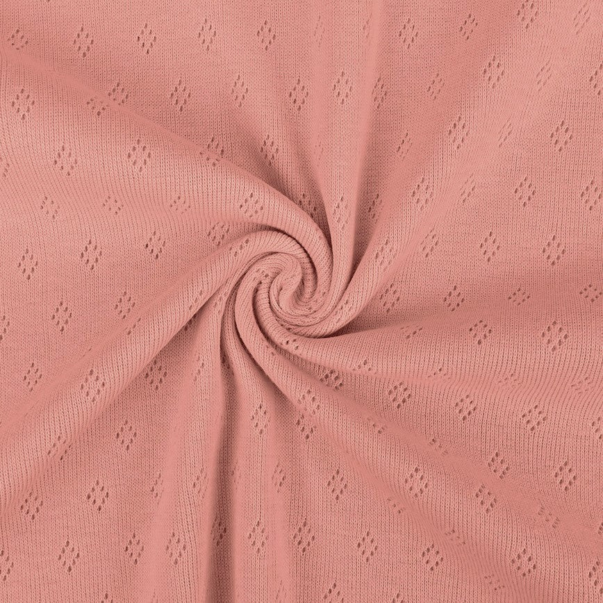 Pointelle jersey, oud roze