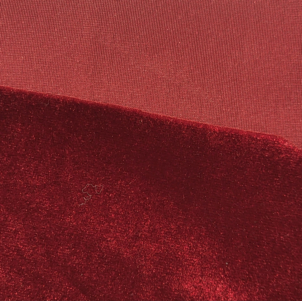 
                  
                    Fluweel (stretch), wijnrood
                  
                