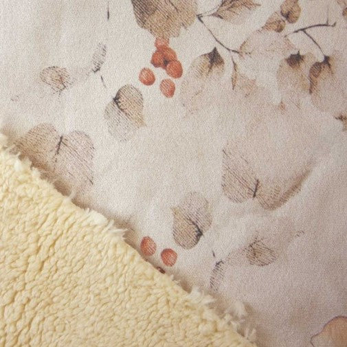 Teddystof met suede print, joplin cream, Katia Fabrics