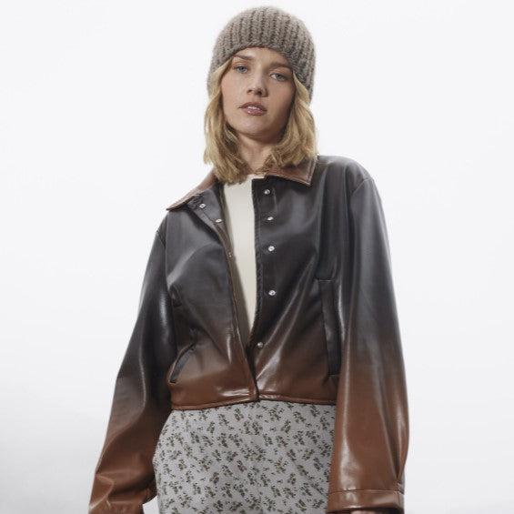 
                  
                    Vegan leer in degradé koffie kleur, Katia Fabrics
                  
                